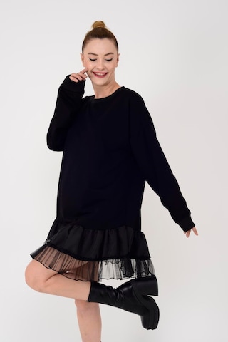Park Moda Tütülü Elbise Sweat Siyah