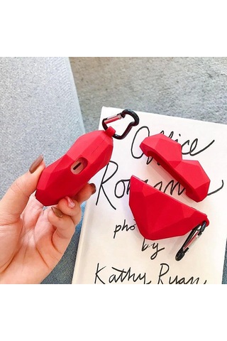 E2M Airpods Pro Uyumlu Kılıf Origami Kalp Kırmızı