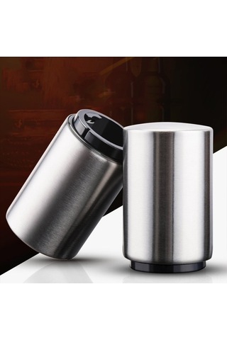 Pazly Paslanmaz Çelik Şişe Açacağı - Otomatik Bira/soda/şarap Açıcı Mutfak Aksesuarı Gümüş Gümüş