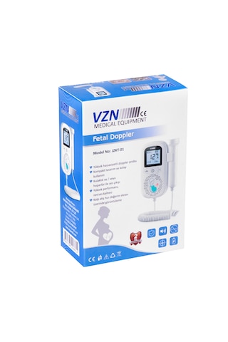 Vzn Jzkt-01 Fetal Doppler Bebek Kalp Atışı Dinleme Cihazı Lcd Ekranlı Hamilelik Fetal Kalp Monitörü