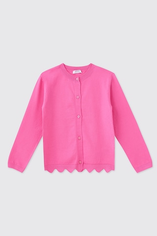 Panço Kız Çocuk Pembe Triko Hırka