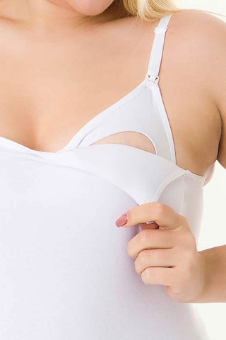 Parlingerie Emzirme Atleti Kaplı Beyaz
