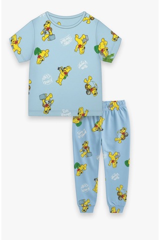 Harıbo Haribo Lisanslı Tatil Temalı Kısa Kollu Pijama Takımı Mavi