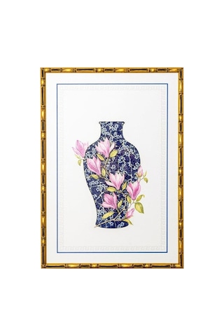 The Mia Tbl0093 Blue Blanc Tablo 64x90x4 Cm