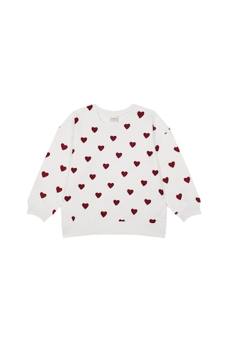 Antebies Kalp Sweatshirt Şort Set Kırmızı