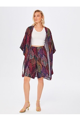Faik Sönmez İri Yaprak Desen Kimono 67449 001