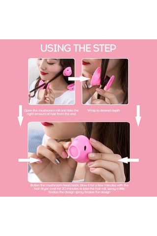 Reedark Yumuşak Ve Esnek Silikon Mantar Saç Maşası Seti 10 Büyük + 10 Küçük , Pvc Çanta İçinde, Zararsız Tasarım.