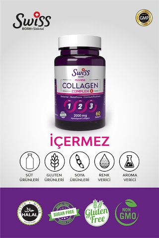 Hidrolize Kolajen Tablet 60'lı Biotin Ve Selenyum İçeren Takviye Edici Gıda