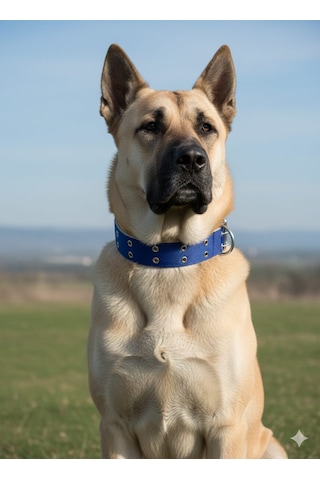 İri Ve Büyük Cinsler İçin Kanğal Köpek Tasması 80x5 Cm Mavi