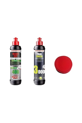 Menzerna 400 Green-3000 Kalın Pasta Hare Cila Seti 250 Ml Uygulama Pedi -366