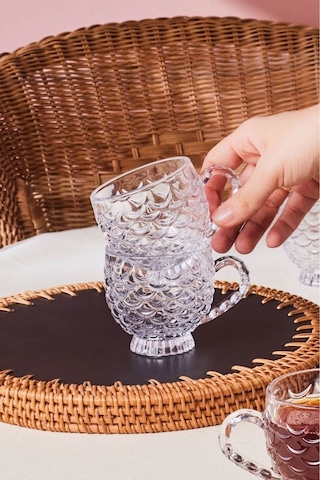Karaca Beril 6 Kişilik Cam Çay Fincan Takımı180 Ml