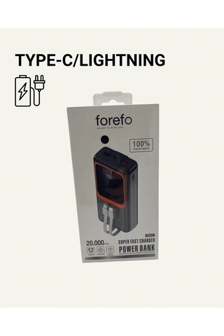 20000 Mah Taşınabilir Powerbank Çok Kablolu, Hızlı Şarj Destekli 22.5w Çok Renkli