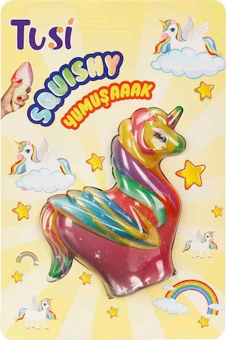 Squishy Unicorn Figürü: Kawaii Slow Rising Tek Boynuzlu At Stres Atan Yumuşacık Oyuncak Unicorn