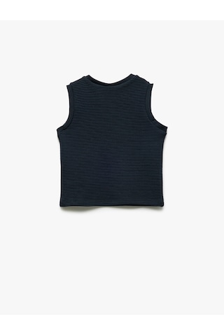 Koton Pamuklu Bisiklet Yaka Basic Atlet Lacivert 5smb30017tk Lacivert