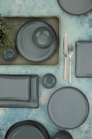 Kütahya Porselen Moderna Kahvaltı Takımı Mavi 14 Parça 6 Kişilik Mod14kh730p01 Çok Renkli