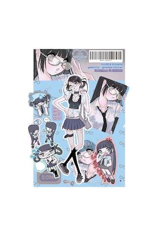 Kore Çıkartma Paketi Küçük Kart Ins Kız Çıkartma Karakter Goo Kart Malzemesi Mor