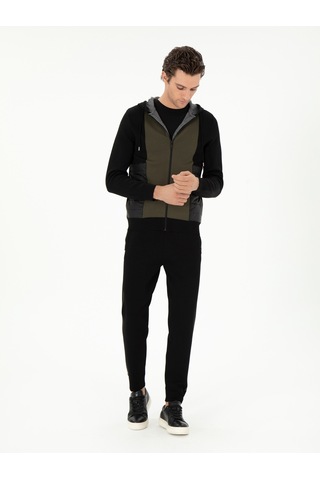 Cacharel Siyah Jogging Fit Triko Pantolon