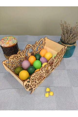 Woodiks Ekmek Kutusu, Şekerlik - "zaychik" 155221113 Bej Açık