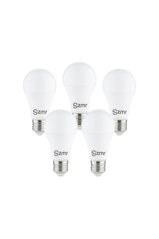 Zmr 105/b.65 5'li Paket Led Ampul 15w 6500k Beyaz Işık E27 Duylu Enerji Tasarruflu Uzun Ömürlü
