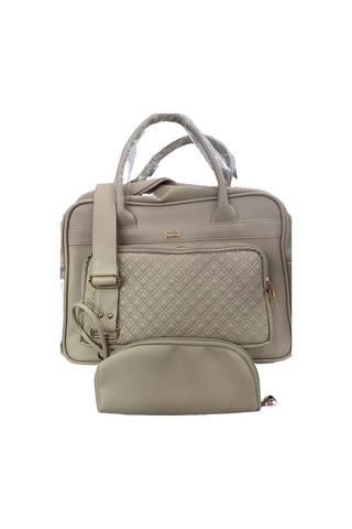 M&y Collection Zelina Deri Bebek Bakım Çantası Krem-12591 Krem