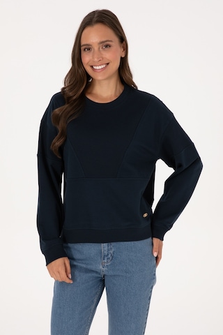 U.S. Polo Assn. Kadın Lacivert Pamuklu Bisiklet Yaka Sweatshirt 50314170-VR033