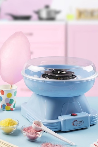 Bestron Retro 500w Mavi Pamuk Şeker Makinesi Ev Tipi Lüks Model Özel Mutfak Aletleri