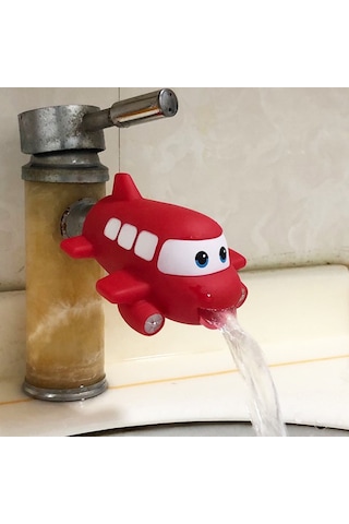 Geeroyoo Küçük Uçak Desenli Çocuk Ellik Uzatıcı - Suyu Önleyen, Kolay Kurulan, Hijyenik Yıkama Yardımcısı