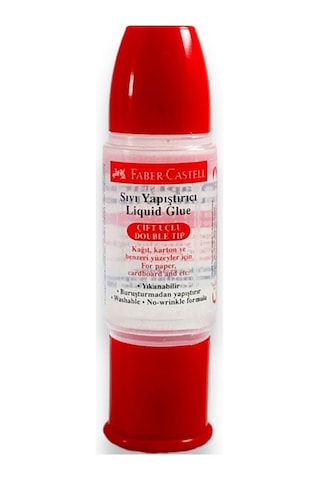 Faber Castell Çift Uçlu Double Tip Sıvı Yapıştırıcı - 28 Ml