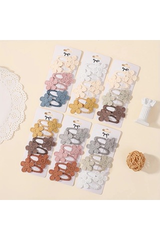 Willowhaven 6 Parça Bohem Çiçek Desenli Saç Tokası - Canlı Renkler Günlük Kullanım Renk 6