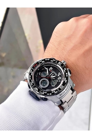 Digital & Analog Erkek Kol Saati Led Işık, Takvim, Kronometrep3388s1467