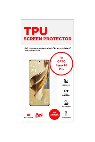 Oppo Reno 10 Pro Hd Darbeye Ve Çizilmeye Dayanıklı Ekran Koruyucu