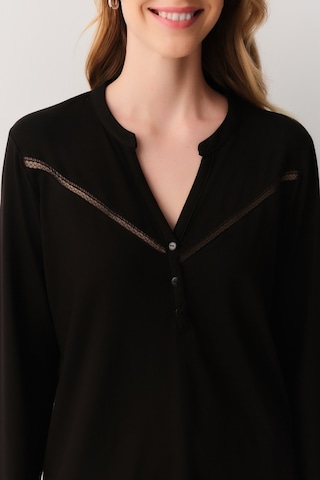 Suwen Liora Pijama Takımı Sh26120660911 Siyah Desenli