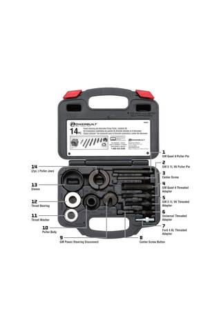 Powerbuilt Hidrolik Direksiyon Ve Alternatör Kasnağı Sökme Ve Takma Alet Seti, Araç Direksiyon Pompası, Araba Tami