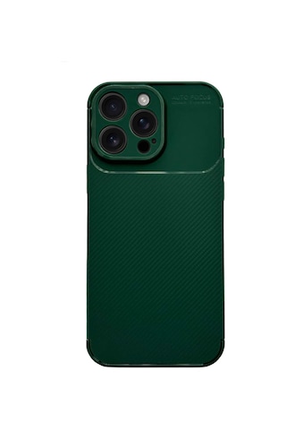 Apple Uyumlu iPhone 16 Pro Kılıf Focus Carbon Silikon Kapak