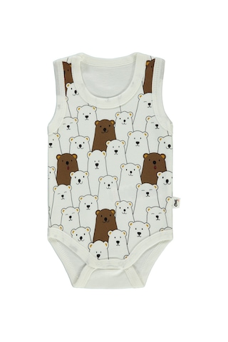 Civil Baby Erkek Bebek Çıtçıtlı Badi 1-18 Ay Ekru 14d20230223s1-2 Ekru