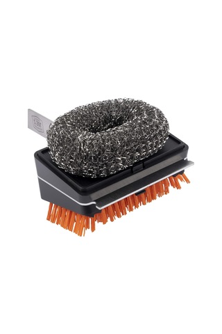 Lexroo 1517365r06 Blacksmith Combo Izgara Fırçası, Değiştirilebilir Naylon Ve Çelik Yün Başlıklı