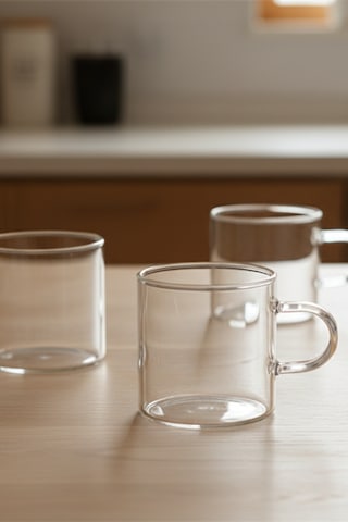 6 Kişilik Borosilikat Mini Kupa Seti Espresso Ve Türk Kahvesi Fncanı Takımı 130 Ml Beyaz