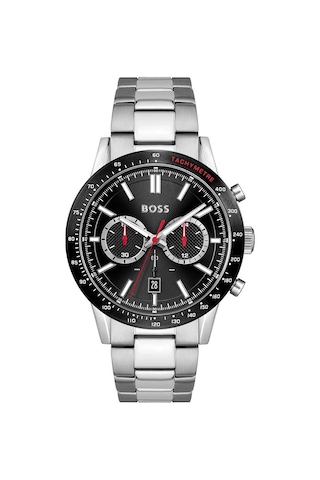 Hugo Boss HB1513922 Çelik Metalik Gri Siyah Kadran 44 mm Erkek Kol Saati