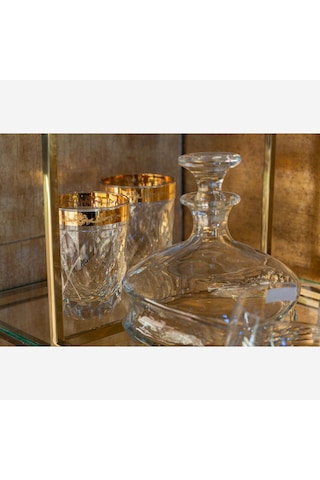 Altın Kristal Su Bardağı 370 Ml