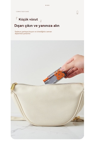 Taşınabilir Diş İpi Kutusu Otomatik Olarak Açılır - Turuncu