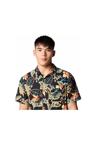 Columbia Tech Trail Utility Printed Woven Erkek Kısa Kollu Gömlek-7854 SIYAH