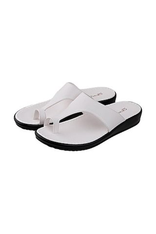 Ceyo 9200-2 Kadın Anatomik Parmak Arası Terlik Beyaz 36-40