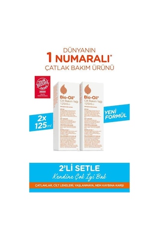 Bio-Oil Çatlak Karşıtı & Leke Karşıtı Nemlendirici Cilt Bakım Yağı 125  ML - 2 Adet Set