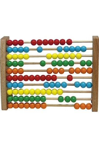 Bee Smart Doğal Ahşap Montessori Renkli Sayı Eğitici Boncuk Abak BEESMART.021