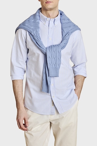 Brooks Brothers Erkek Gömlek Bbss26msh021145 Beyaz Mavi Beyaz - Mavi