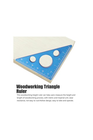 Tenfowee Ahşap İşleme İçin Pratik Alüminyum Ölçüm Cetveli, Metrik Ve İnç Ölçekli, Kırmızı Küçük Boy