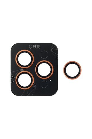 Urr Apple Uyumlu iPhone 17 Pro Max Titanium Alloy Ar Kamera Lens Koruyucu Turuncu