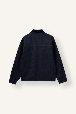 Defacto Regular Fit Fermuarlı Kontrast Yaka Pamuklu Jean Ceket I5351ax26aunm34 Mavi-nm34