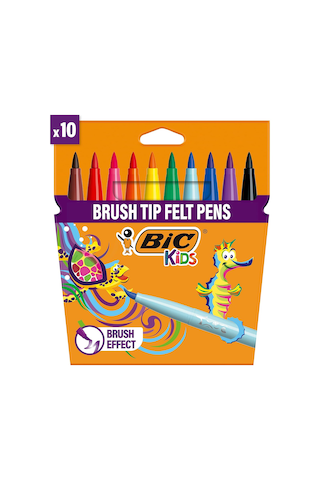 Bic Kids Visaquarelle Fırça Uçlu Keçeli Boya Kalemi 10 Renk 8289641