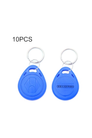 Sones 10 Adet 125khz Tk/em4100 Proximity Kimlik Kartı Çipli Anahtarlık Anahtarlık Mavi
